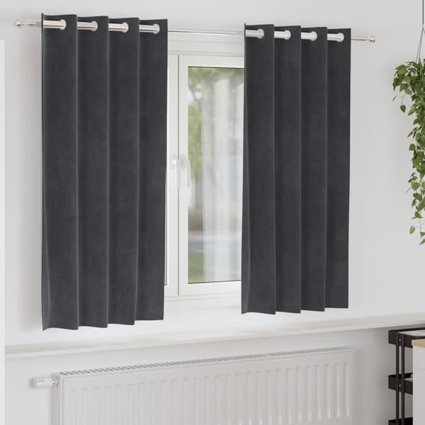 vidaXL Gardiner Lysegrå Polyester 140 x 175 cm Dekorative indlæg