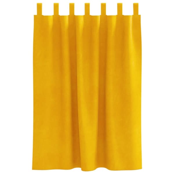 vidaXL Gardiner Senapsgul Polyester 140 x 140 cm Dekorativa inläggningar
