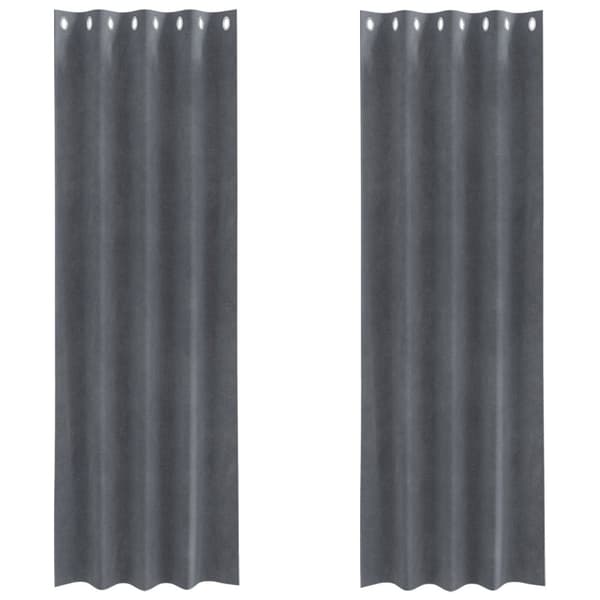 vidaXL Gardiner Super Ljusgrå Polyester 140 x 225 cm Hållbara Gardiner