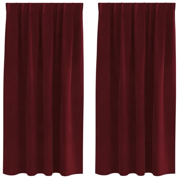 vidaXL Gardiner Vine Rød Polyester 140 x 175 cm Dekorative indlæg