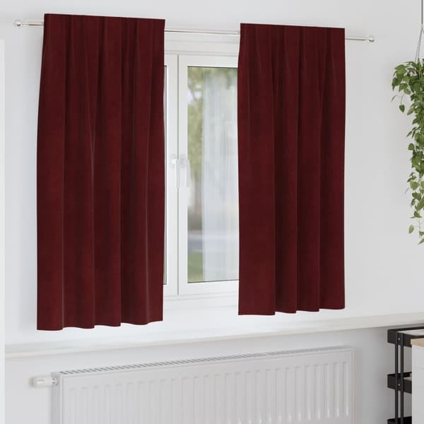 vidaXL Gardiner Vine Rød Polyester 140 x 175 cm Dekorative indlæg
