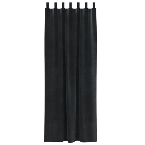 vidaXL Gardiner Sort Polyester 140x225 cm Dekorative indlæg