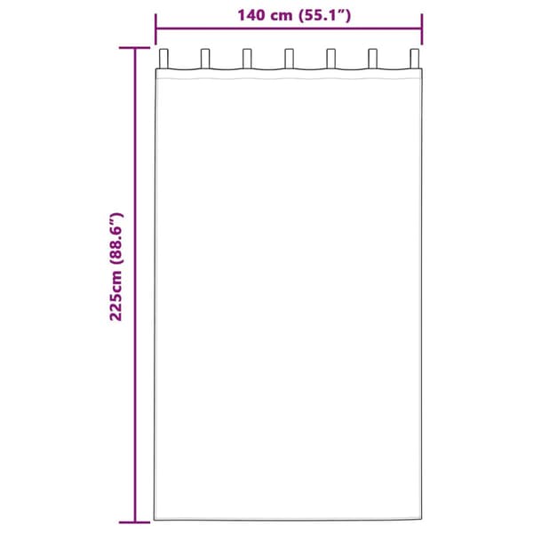 vidaXL Gardiner Sort Polyester 140x225 cm Dekorative indlæg