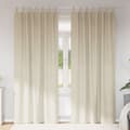Miniatyrbillede 2 af 7: vidaXL Gardiner Creme Polyester 140 x 225 cm Dekorative indlæg