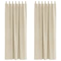 Miniatyrbillede 1 af 7: vidaXL Gardiner Creme Polyester 140 x 225 cm Dekorative indlæg