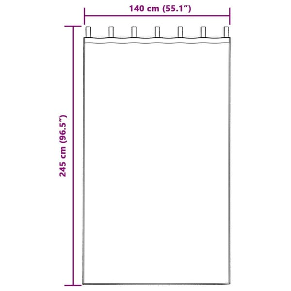 vidaXL Gardiner Superljusgrå Polyester 140 x 245 cm Dekorativa Insatser
