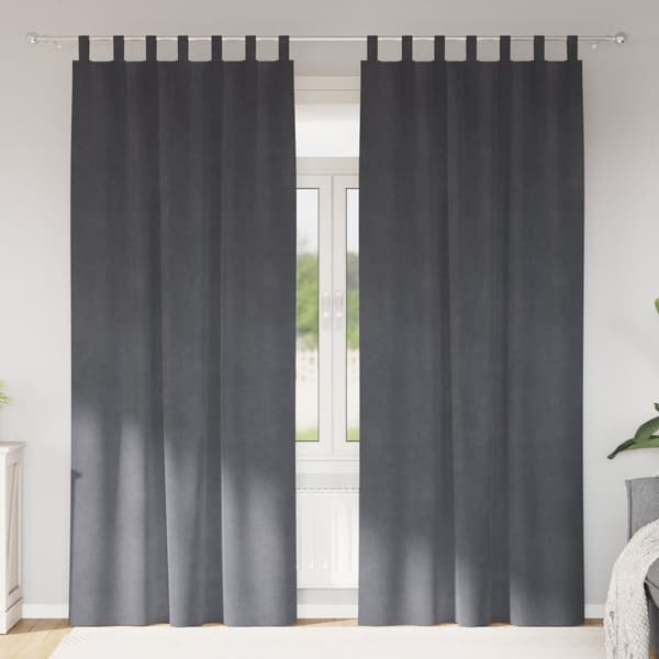 vidaXL Gardiner Superljusgrå Polyester 140 x 245 cm Dekorativa Insatser