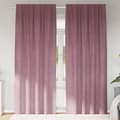 Miniatyrbillede 2 af 9: vidaXL Gardiner Mørkerød Polyester 140 x 260 cm Dekorative indlæg
