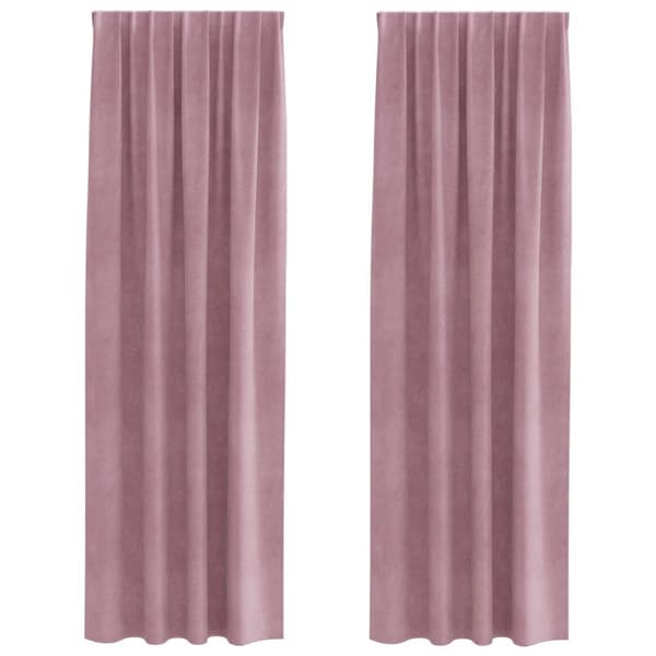 vidaXL Gardiner Mørkerød Polyester 140 x 260 cm Dekorative indlæg