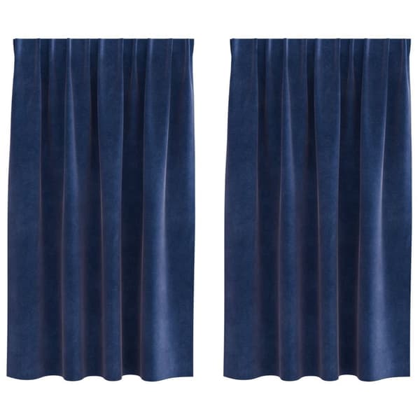 vidaXL Gardiner Mörkblå Polyester 140 x 175 cm Rumsmörkningsgardiner