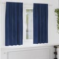 Miniatyrbillede 2 af 8: vidaXL Gardiner Mørkeblå Polyester 140 x 175 cm Mørklægningsgardiner