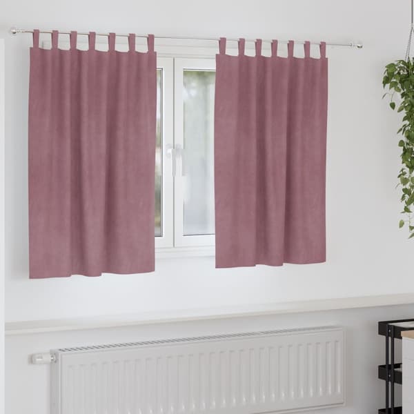 vidaXL gardiner Mørkerød Polyester 140 x 140 cm Dekorative indlæg
