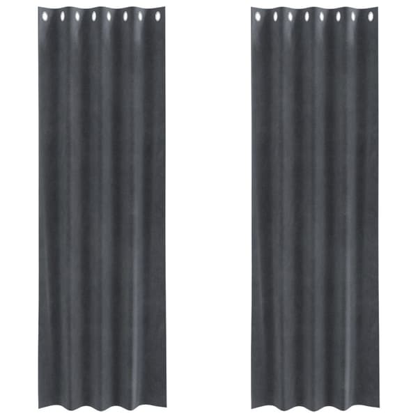 vidaXL Gardiner Lysegrå Polyester 140 x 260 cm Dekorative Gardiner