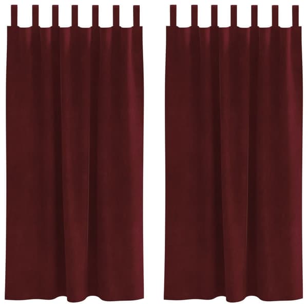 vidaXL Gardiner Vinrød Polyester 140 x 175 cm Dekorative Indlæg