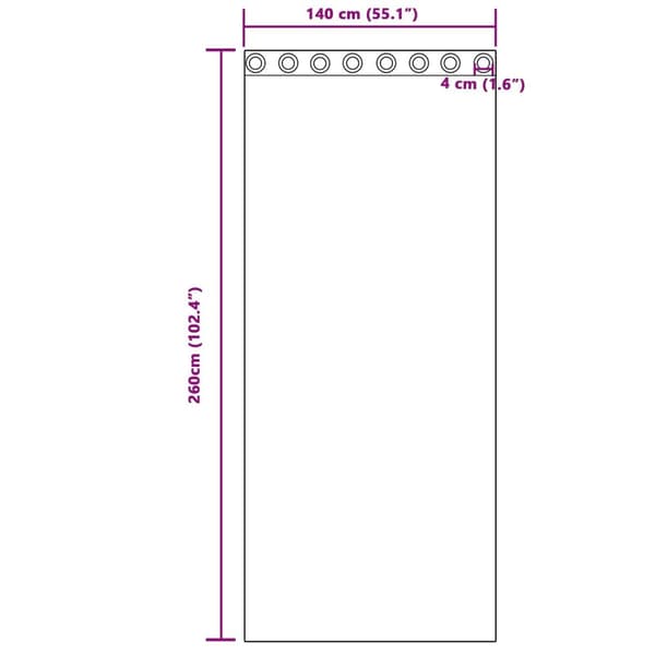 vidaXL Gardiner Mörkrosa Polyester 140 x 260 cm Dekorativa Insatser