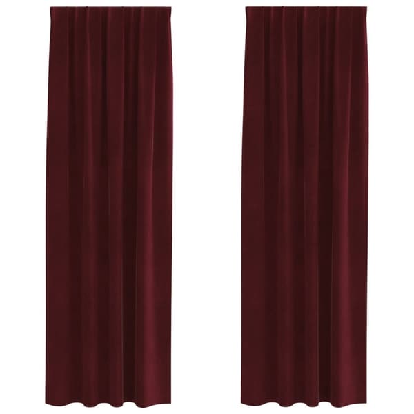 vidaXL Gardiner Vinröd Polyester 140 x 260 cm Gardiner Rektangulär