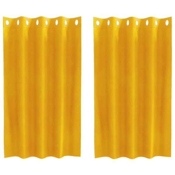 vidaXL Gardiner Senapsgul Polyester 140 x 140 cm Senapsgula gardiner