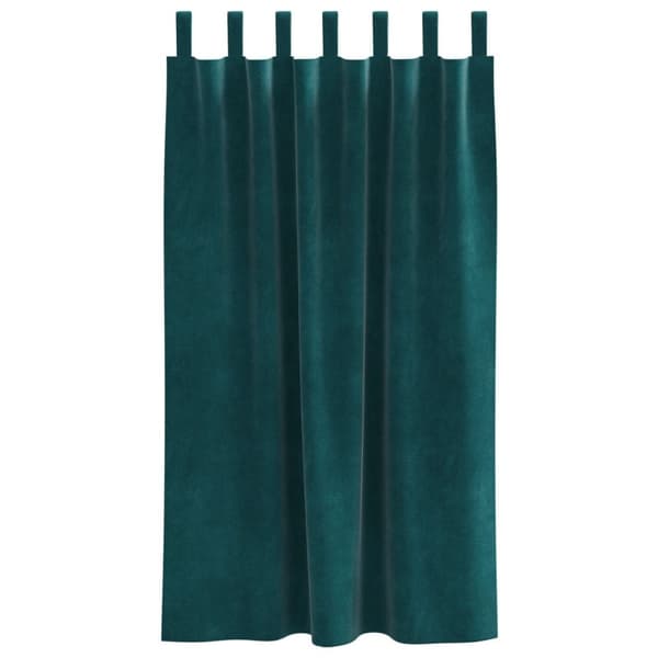 vidaXL Gardiner Mörkgrön Polyester 140 x 175 cm Dekorativa inslag