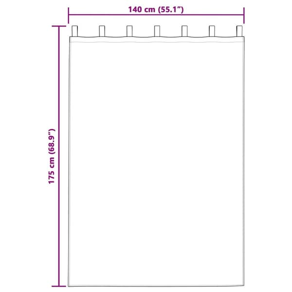 vidaXL Gardiner Mörkgrön Polyester 140 x 175 cm Dekorativa inslag