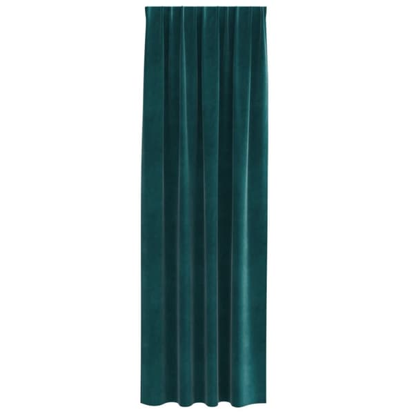 vidaXL Gardiner Mörkgrön Polyester 140 x 245 cm Dekorativa detaljer