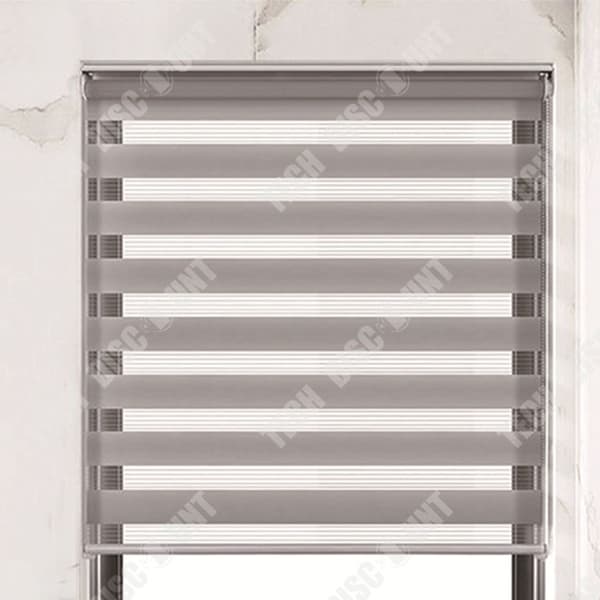 TD® Set med 2st Zebragardiner 55*170cm Badrumsgardiner Sträckta rullgardiner Badrumsmörkläggningsgardiner Grå