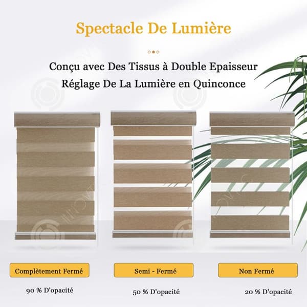 INN Mörkläggningsgardiner Storlek 1x1,5 meter 80% Blackout Tan Zebra Gardiner Modernt Minimalistiskt Solskydd Värmeisoleringsgardiner