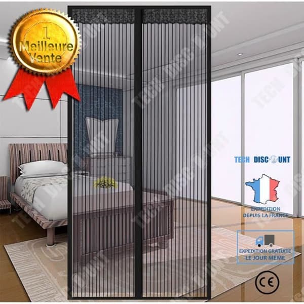 TD® Magnetisk Dörrgardin 160*220cm Stark Magnetisk Block Myggavvisande Dörrgardin
