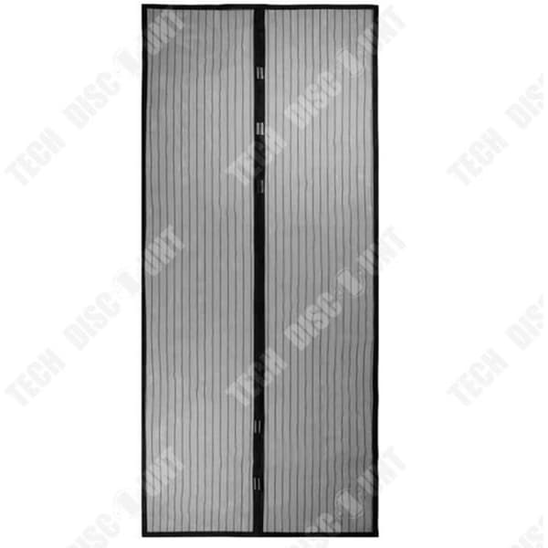 TD® svart magnetisk myggavvisande loop Mjuk dörrgardin Magnetisk nonwovenremsa Självstängande dörrgardin