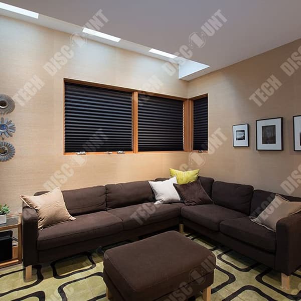 Fönsteröverdrag - Dehui - 60 x 180 cm - Mörkläggande - Svart - Runda ögonletsar
