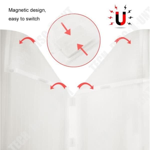 TD® Myggnät för magnetdörr i polyester 110 x 210 cm vit