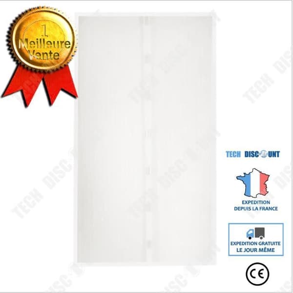 TD® Myggnät för magnetdörr i polyester 110 x 210 cm vit