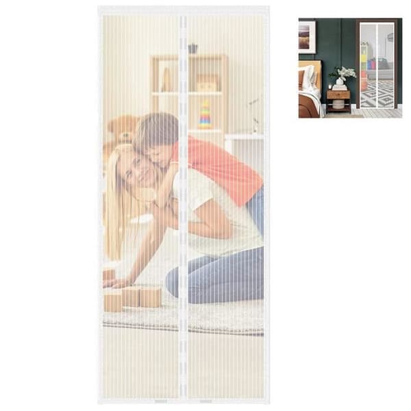 TD® Myggnät magnetisk dörrkarm interiör exteriör 110 x 210 mygginsektsskydd sommardörrdekoration