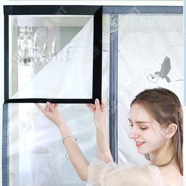 TD® Anti-Mosquito Dörrgardin 80*200cm Tät Screen Mesh Magnetisk Självabsorberande Anti-Mygggardin för sommar