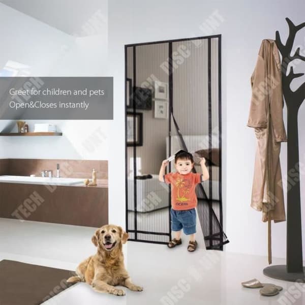 TD® Magnetisk mygga fluggardin Anti insekt fluga mygggardin för inomhus ytterdörr/uteplats/skjutdörr L130 x H220c
