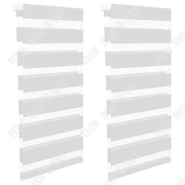 Zebragardiner - TD® - Set om 2 - 45x170 cm - Polyester - Mörkläggning - Vit