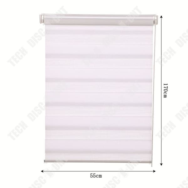 TD® Set med 2st Zebragardiner 55*170cm Badrumsgardiner Sträckta rullgardiner Badrumsmörkläggningsgardiner
