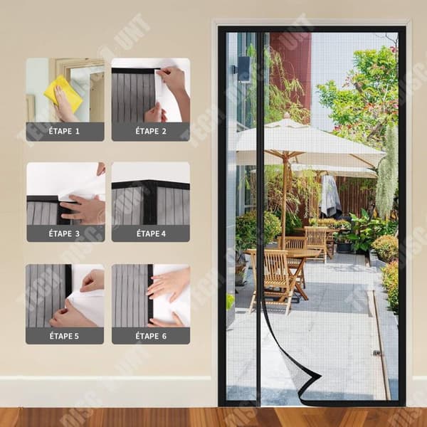 TD Myggnätsdörr100x220cm magnetremsa Myggnätdörrfönster Myggnät skjutbart burspråk antimygggardin