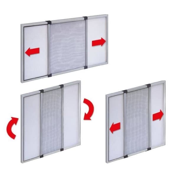 Utbyggbar myggnät - TELESIO - 70X50 - Vit - Aluminium - Justerbar