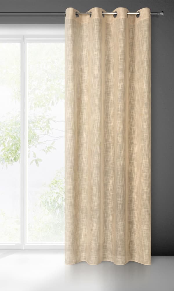 Færdiglavet gardin med øjer LIREN 140x250 Eurofirany beige