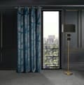 Miniatyrbild 1 av 11: Färdig gardin med öljetter MUSA-2A 140x250 Eurofirany marinblå / champagne
