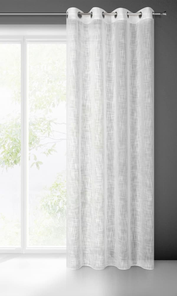 Færdiglavet gardin med øjer LIREN 140x250 Eurofirany hvid