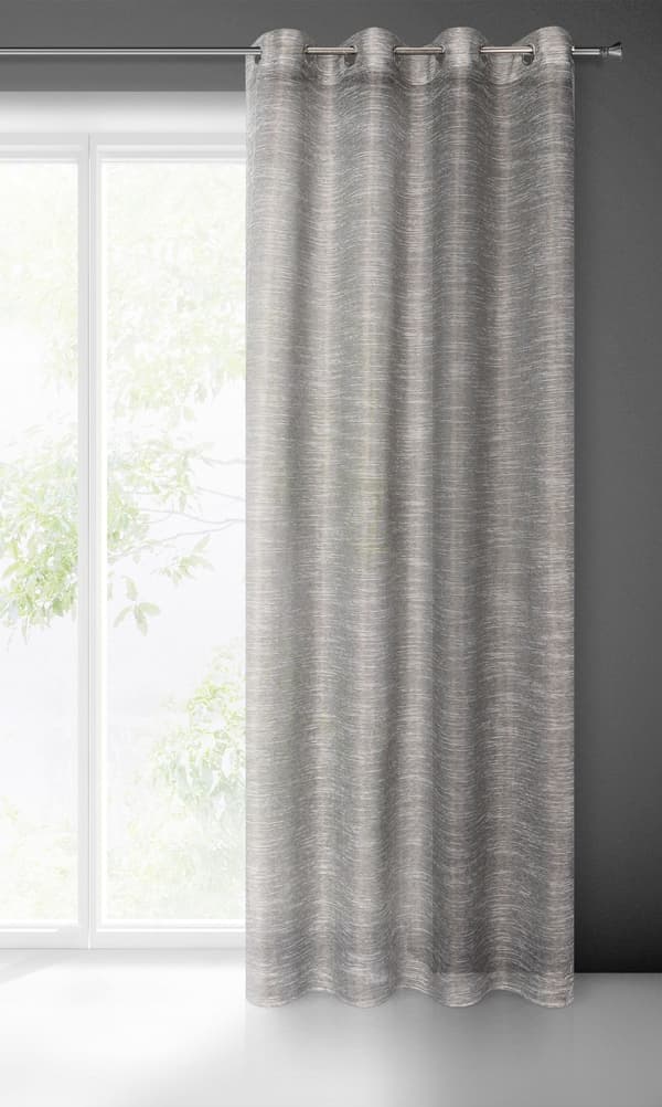Färdig gardin med öljetter RACHEL 140x250 Eurofirany stål