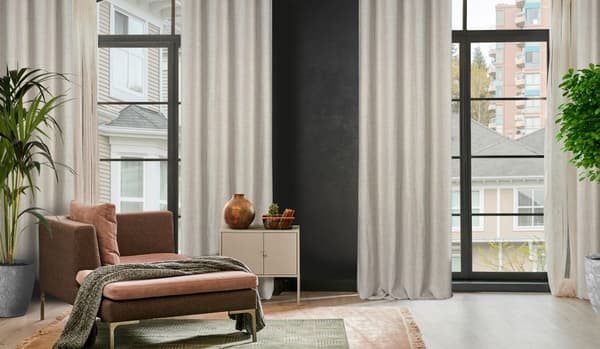Färdiggjord gardin med öljetter MADISON 140x250 Eurofirany grå