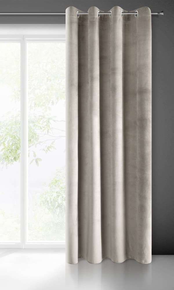 Færdiglavet gardin med øjer PIERRE 140x250 Eurofirany beige