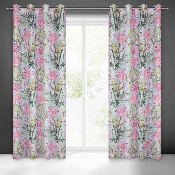 Færdiglavet gardin med øjer NYDIA 140x250 Eurofirany mint/pink