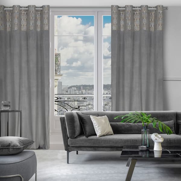 Valmis verho silmukoilla LIZA 140x250 Eurofirany teräs/kulta