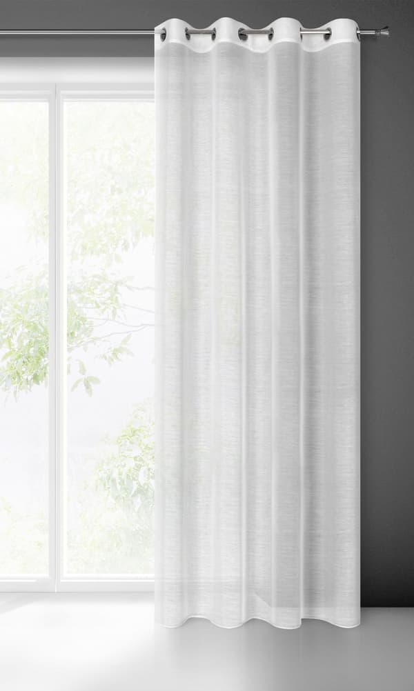 Færdiglavet gardin med øjer GRACJA 140x250 Eurofirany hvid