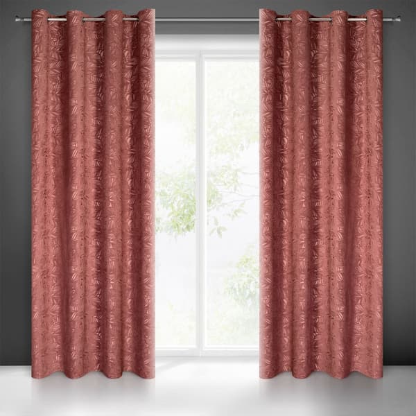 Færdiglavet gardin med øjer OCTAVIA 140x250 Eurofirany mørk pink