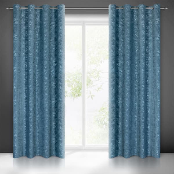 Valmis verho silmukoilla OCTAVIA 140x250 Eurofirany sininen