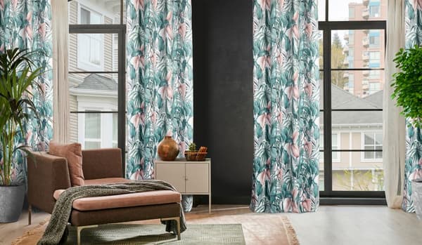 Valmis verho silmukoilla MADERA 140x250 Eurofirany monivärinen